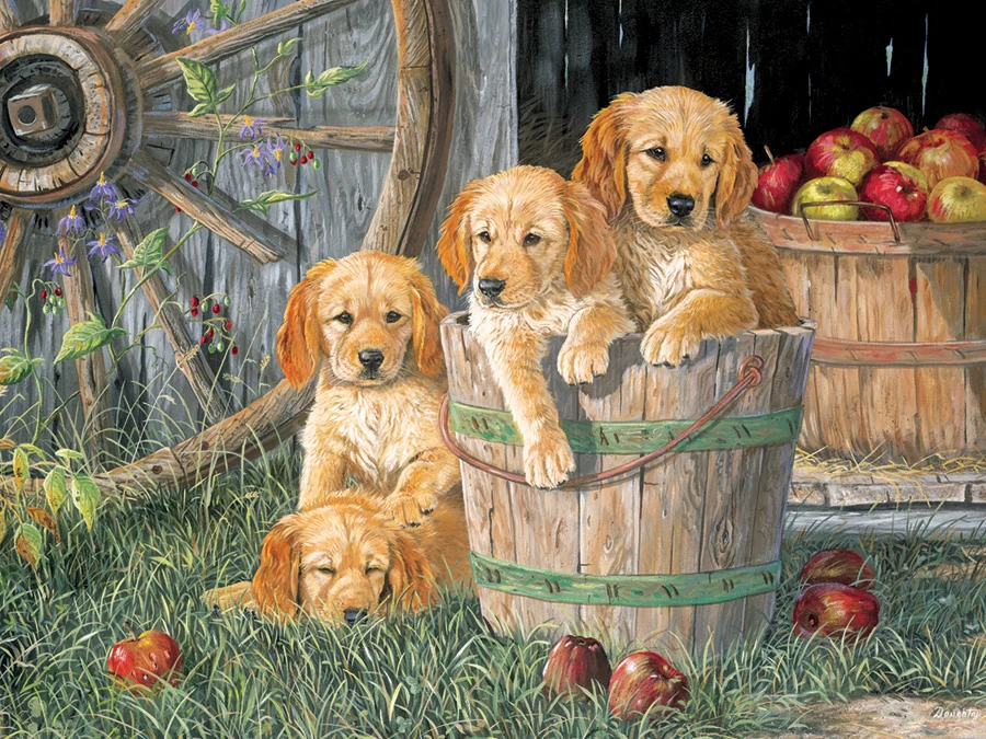 Cobble Hill Puzzel - Puppy Pail 400 Stukjes 1 Cobble Hill Puzzel - Puppy Pail 400 Stukjes