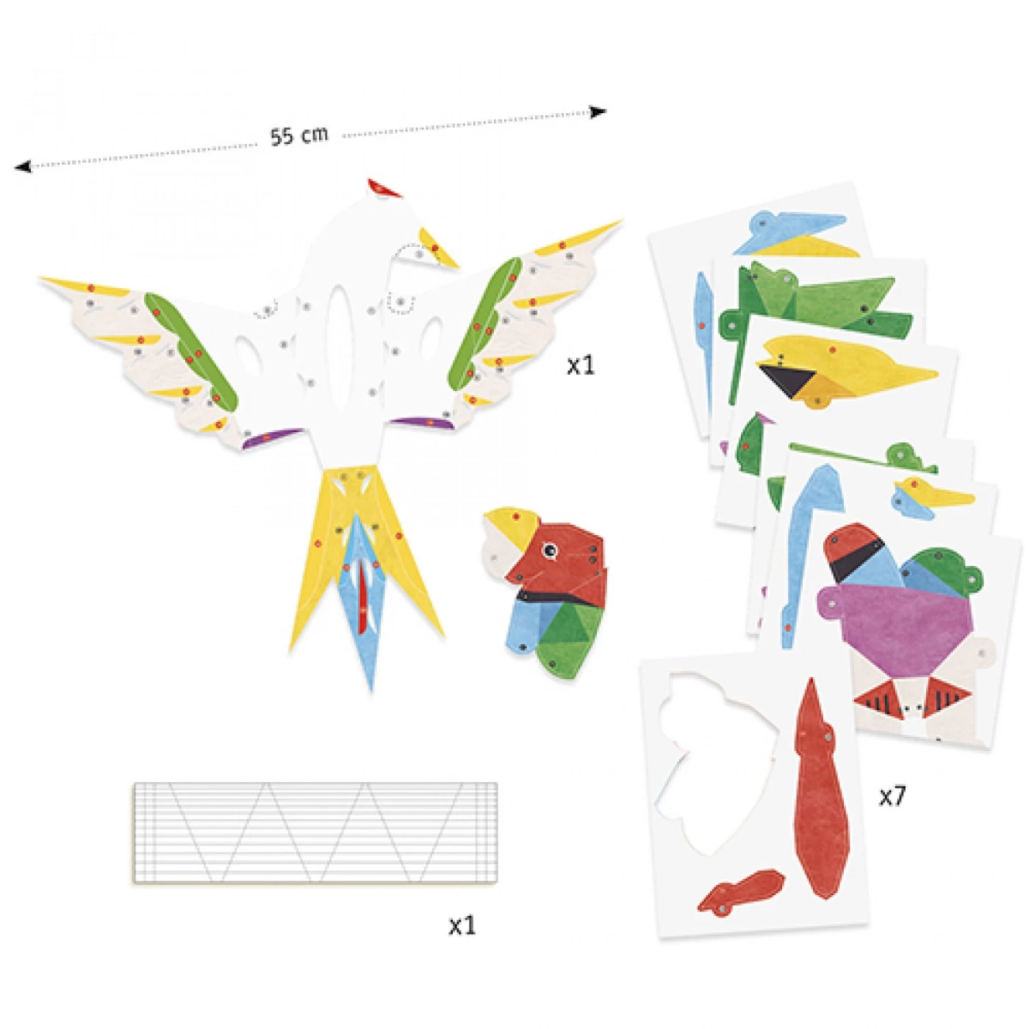 Djeco 3D Poster Vouwen - Vogel DJ09448 2 Djeco 3D Poster Vouwen - Vogel DJ09448 - Afbeelding 2