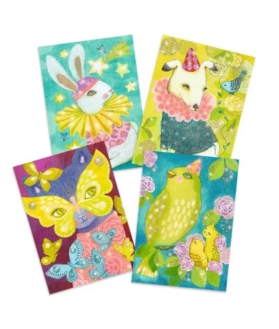 Djeco Glitterschilderijen - Dieren Carnaval - DJ09524 2 Djeco Glitterschilderijen - Dieren Carnaval - DJ09524 - Afbeelding 2