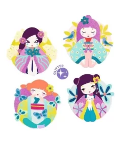 Djeco Glitterschilderijen - Onnanoko - DJ09523 7 Djeco Glitterschilderijen - Onnanoko - DJ09523 -Djeco Winkel djeco djeco glitterschilderijen onnanoko dj09523 3