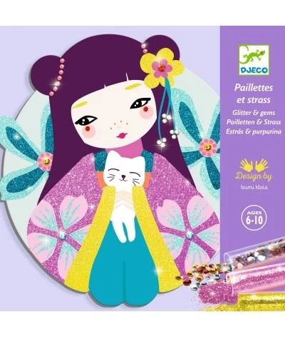 Djeco Glitterschilderijen - Onnanoko - DJ09523 1 Djeco Glitterschilderijen - Onnanoko - DJ09523