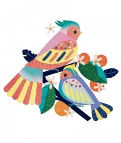 Djeco Glitterschilderijen - Paradijsvogel - DJ09522 -Djeco Winkel djeco djeco glitterschilderijen paradijsvogel dj09 3