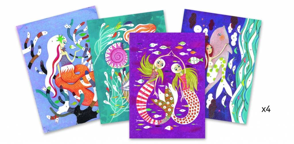 Djeco Glitterschilderijen Zeemeerminnen 2 Djeco Glitterschilderijen Zeemeerminnen - Afbeelding 2