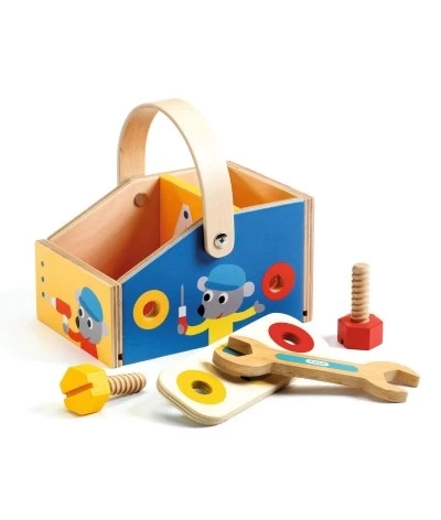 Djeco Houten Gereedschapskist - Minibrico - DJ06649 1 Djeco Houten Gereedschapskist - Minibrico - DJ06649