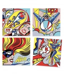 Djeco Kleuren En Krassen - Superheroes - Inspired By Roy Lichtenstein - DJ09376 -Djeco Winkel djeco djeco kleuren en krassen superheroes inspire 2