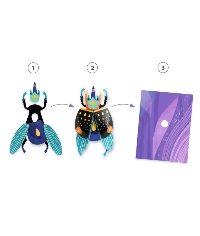 Djeco Knutselset - 3D Insecten Vouwen - DJ09449 4 Djeco Knutselset - 3D Insecten Vouwen - DJ09449 - Afbeelding 4