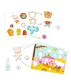 Djeco Knutselset Collages Maken - De Dag - DJ09873 -Djeco Winkel djeco djeco knutselset collages maken de dag dj098 2