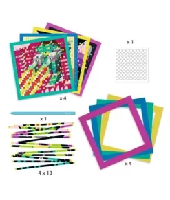 Djeco Knutselset -Pixel Art Weven - Invader -Djeco Winkel djeco djeco knutselset pixel art weven invader 2