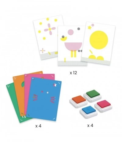 Djeco Knutselset - Stempels En Sjablonen - DJ09899 2 Djeco Knutselset - Stempels En Sjablonen - DJ09899 - Afbeelding 2