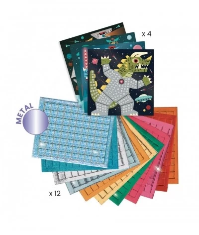Djeco | Mozaïek Space Battle | DJ09424 2 Djeco | Mozaïek Space Battle | DJ09424 - Afbeelding 2