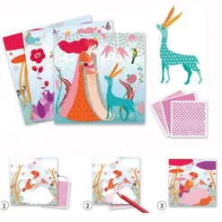 Djeco Patronen Kleuren - Mijn Mooie Jurkjes DJ08985 -Djeco Winkel djeco djeco patronen kleuren mijn mooie jurkjes dj 2