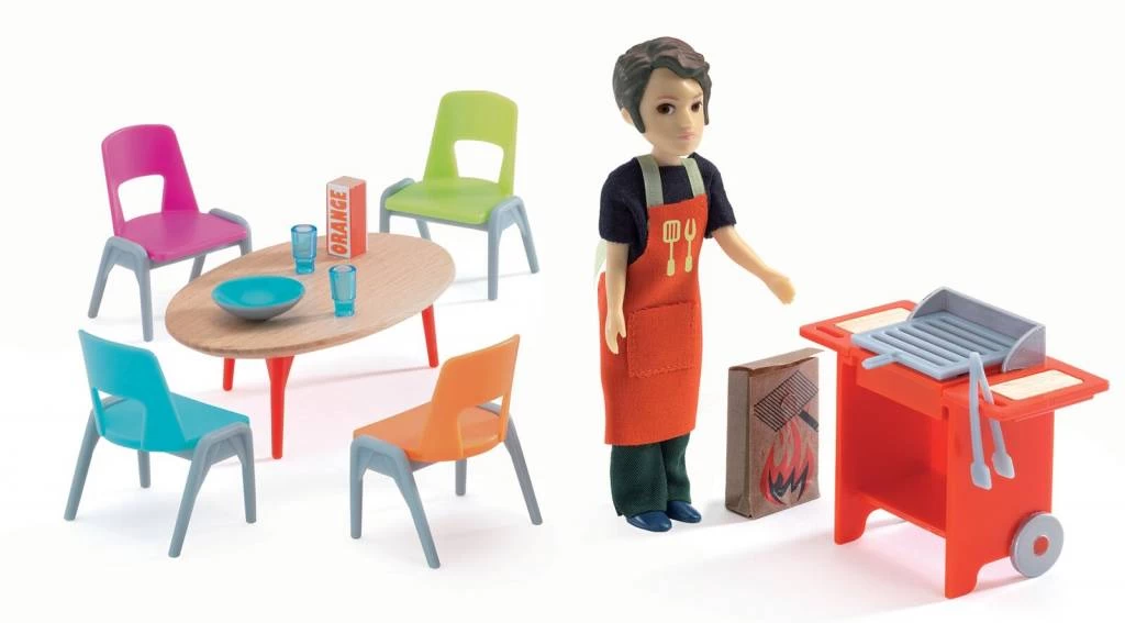 Djeco Poppenhuis Inrichting Barbecue & Accessoires DJ07829 1 Djeco Poppenhuis Inrichting Barbecue & Accessoires DJ07829