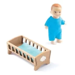 Djeco Poppenhuispop Babykamer, Baby Sascha DJ07834