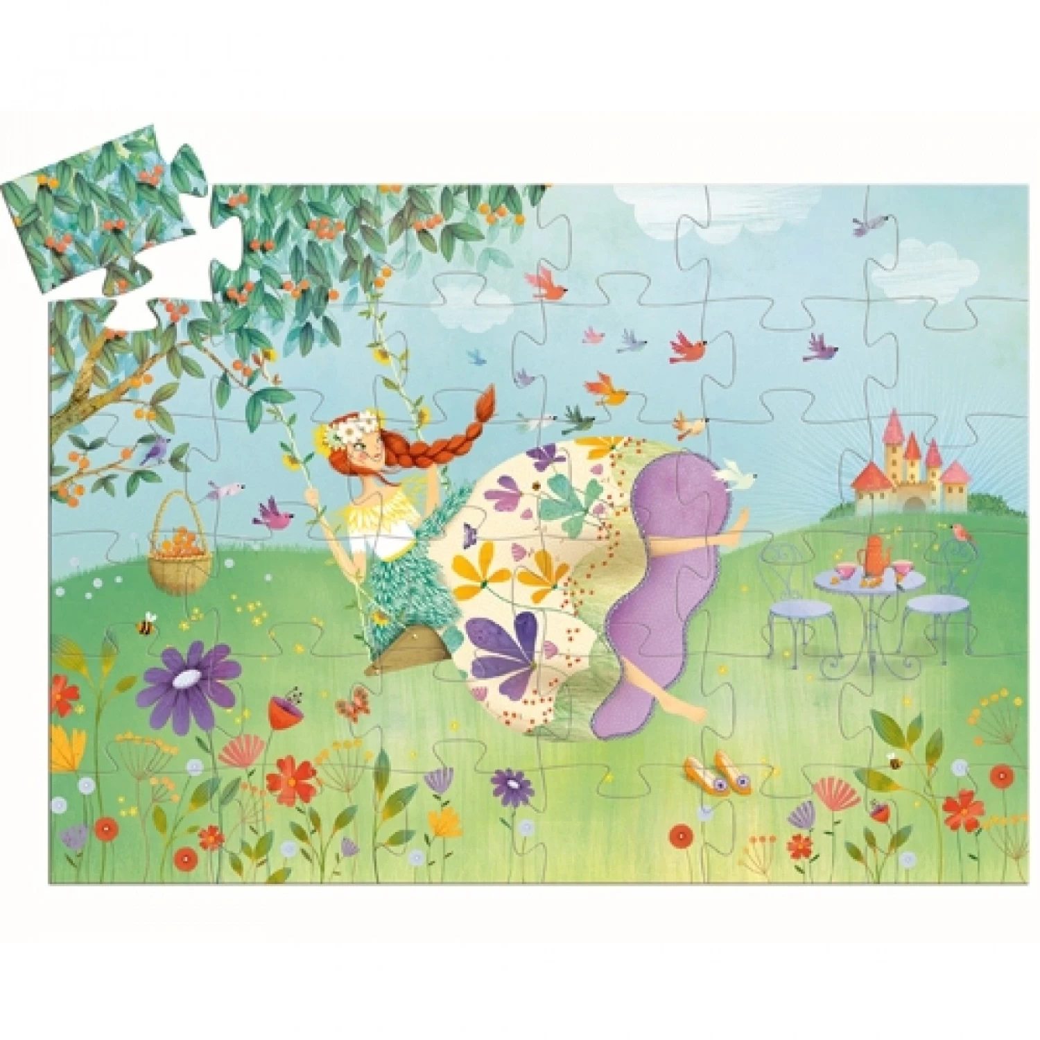 Djeco Puzzel - Bloemenprinses 36 Stukjes DJ07238 2 Djeco Puzzel - Bloemenprinses 36 Stukjes DJ07238 - Afbeelding 2