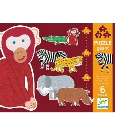 Djeco Puzzel - Henri En Zijn Vrienden DJ07147 1 Djeco Puzzel - Henri En Zijn Vrienden DJ07147