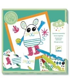 Djeco Samen Tekenen - Grappige Dieren DJ09291 9 Djeco Samen Tekenen - Grappige Dieren DJ09291 -Djeco Winkel djeco djeco samen tekenen grappige dieren dj09291 4