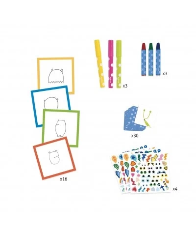 Djeco Samen Tekenen - Monsters DJ09290 2 Djeco Samen Tekenen - Monsters DJ09290 - Afbeelding 2