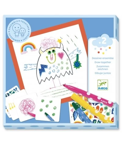 Djeco Samen Tekenen - Monsters DJ09290 4 Djeco Samen Tekenen - Monsters DJ09290 - Afbeelding 4