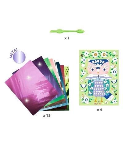 Djeco Schilderijtjes Metalliseren - Bosdieren - DJ09519 2 Djeco Schilderijtjes Metalliseren - Bosdieren - DJ09519 - Afbeelding 2