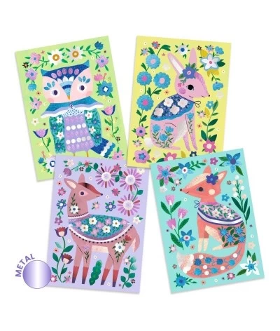 Djeco Schilderijtjes Metalliseren - Bosdieren - DJ09519 3 Djeco Schilderijtjes Metalliseren - Bosdieren - DJ09519 - Afbeelding 3