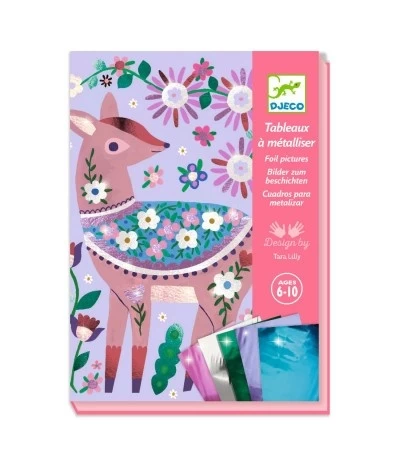 Djeco Schilderijtjes Metalliseren - Bosdieren - DJ09519 1 Djeco Schilderijtjes Metalliseren - Bosdieren - DJ09519