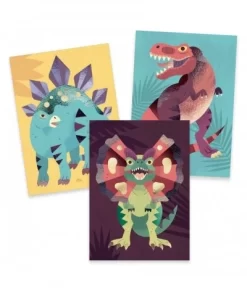 Djeco Schilderijtjes Metalliseren - Dinosaurussen - DJ09518 6 Djeco Schilderijtjes Metalliseren - Dinosaurussen - DJ09518 -Djeco Winkel djeco djeco schilderijtjes metalliseren dinosaurus 2