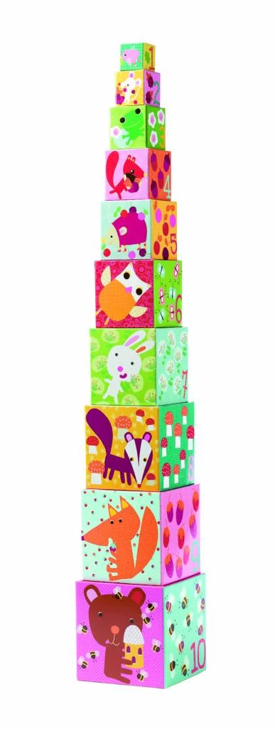 Djeco Stapelblokken 'Dieren In Het Bos' 2 Djeco Stapelblokken 'Dieren In Het Bos' - Afbeelding 2