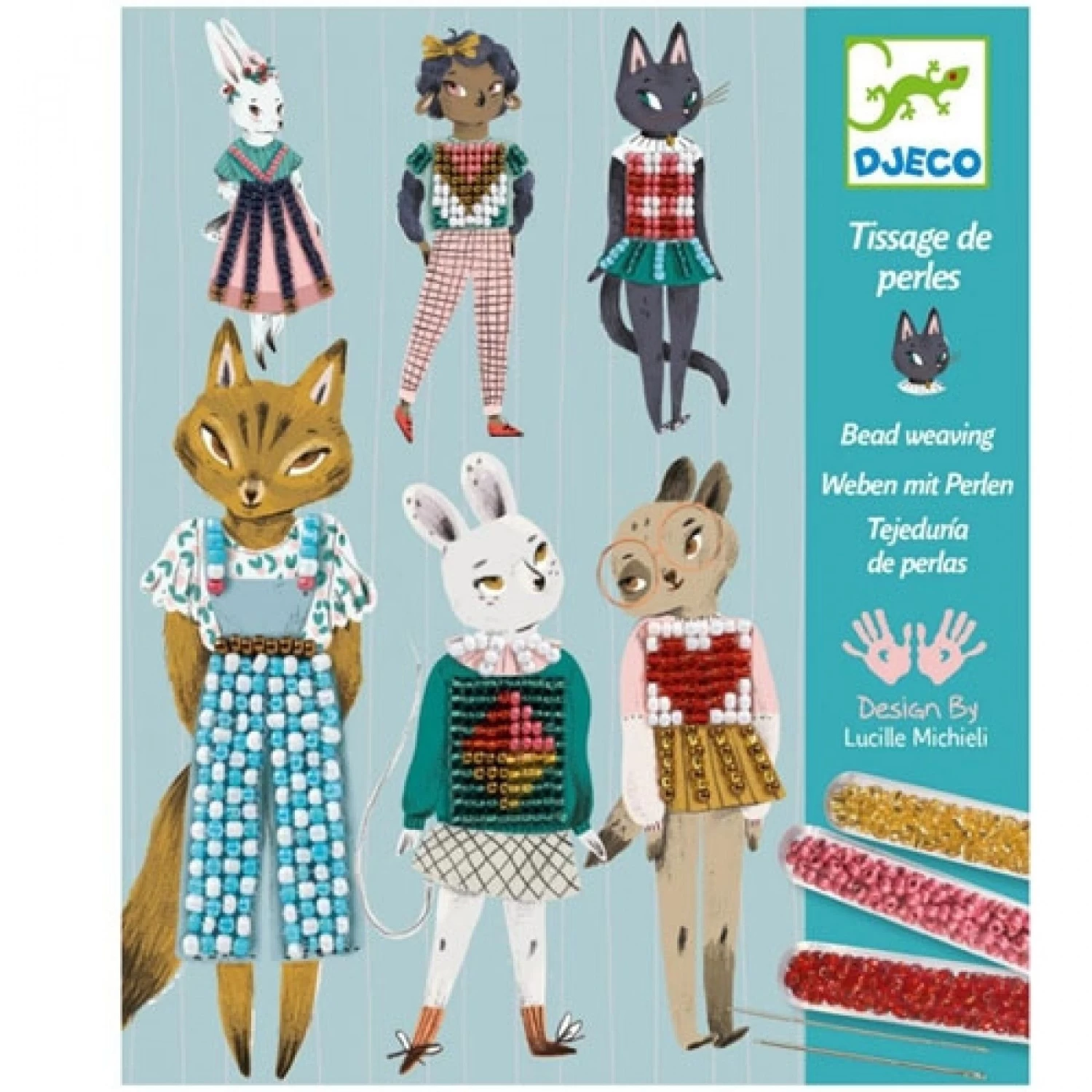 Djeco Weven Met Kralen - Kitty Cats DJ09843 1 Djeco Weven Met Kralen - Kitty Cats DJ09843