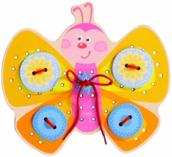 Haba Houten Rijgspel Vlinder -Djeco Winkel haba haba houten rijgspel vlinder 2