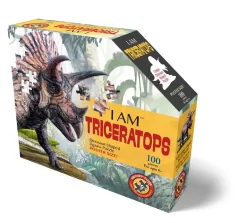 Puzzel I AM - Triceratops 100 Stukjes -Djeco Winkel madd capp puzzel i am triceratops 100 stukjes 3