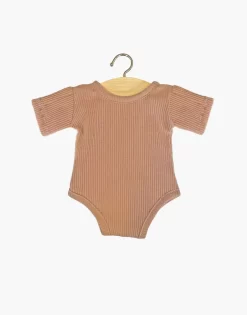 Minikane Romper Geribbeld - Brown Suger