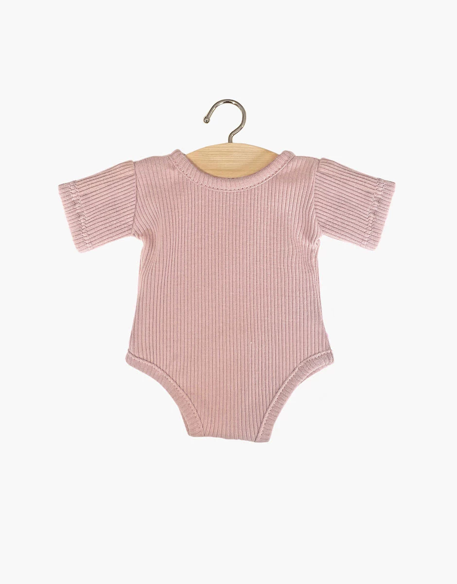 Minikane Romper Geribbeld - Rose 1 Minikane Romper Geribbeld - Rose