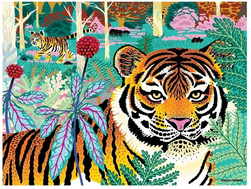 Mudpuppy Puzzel 300 Stukjes - Siberische Tijger 2 Mudpuppy Puzzel 300 Stukjes - Siberische Tijger - Afbeelding 2