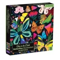 Mudpuppy Puzzel 500 Stukjes - Glow In The Dark - Vlinders