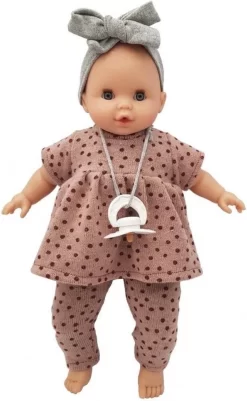 Paola Reina Pop Sonia (bruin/stip) Zonder Mechanisme (36cm) PR48025