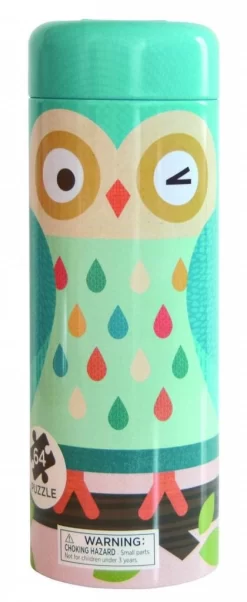 Petit Collage Uilenfamilie Puzzel In Spaarpot