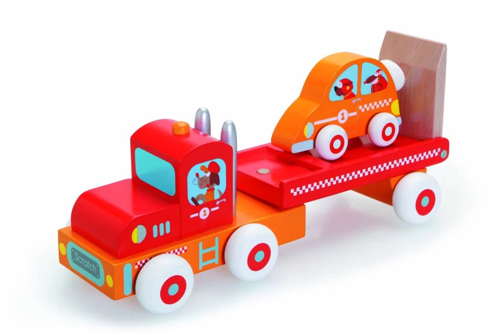 Scratch Houten Vrachtwagen & Raceauto 1 Scratch Houten Vrachtwagen & Raceauto