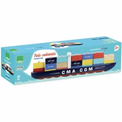 Vilac Vilacity Houten Containerschip -Djeco Winkel vilac vilac vilacity houten containerschip 3